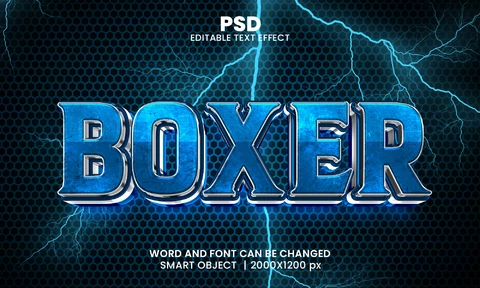 PSD Effet de texte Boxer