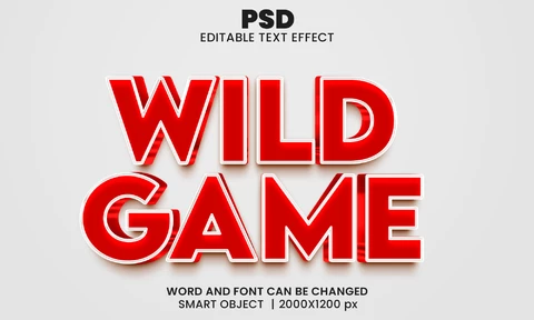 PSD Wild Game Text Effect
