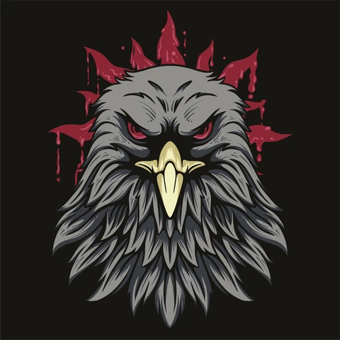 EPS, JPG Emblemat orła w stylu dark grunge