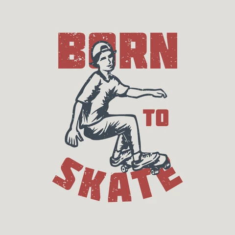 EPS,JPG Desenho vintage de camiseta de skate