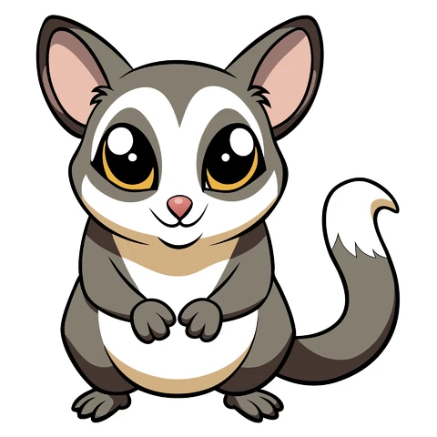 AI,JPG Desenho bonito de personagem animal de desenho animado