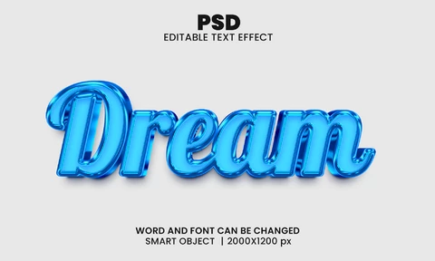 PSD Effet de texte de rêve