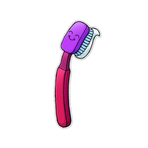 EPS,JPG Cartoon Style Toothbrush Illustration