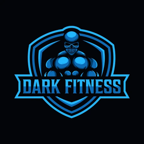 EPS,JPG Nowoczesne logo tarczy dla ciemnego fitnessu