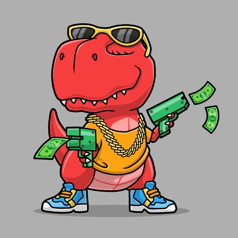 EPS,JPG Ilustração de dinossauro em estilo pop art urbano