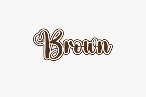 AI,EPS Cute Brown Outlined Font