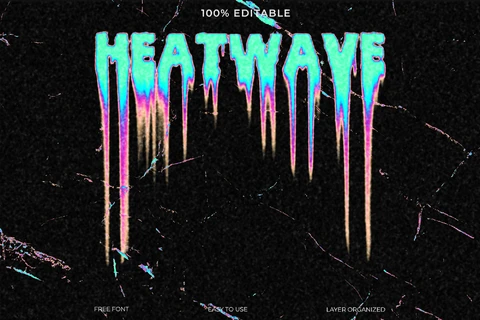 PSD Horror Heatwave Text Style Effect