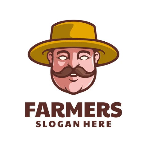 EPS,JPG Vintage Farmer Logo Design