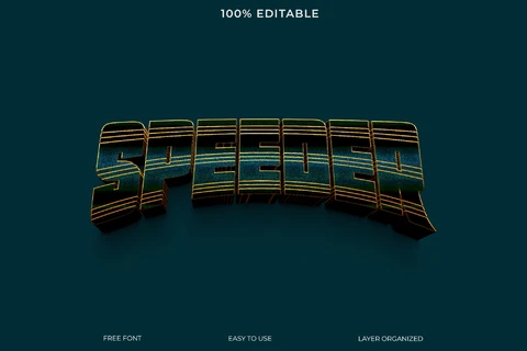 PSD Textstil-Effekt Speeder