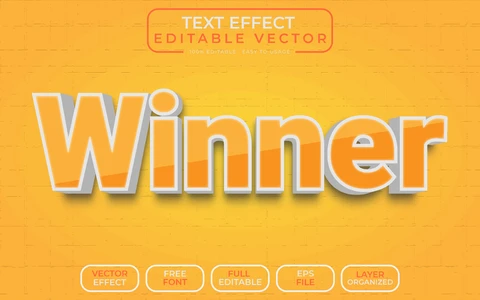 EPS,AI Winner Text Effect