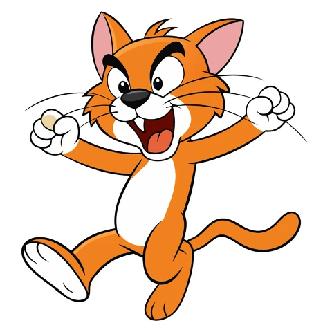 AI,JPG Cartoon Style Playful Cat Character