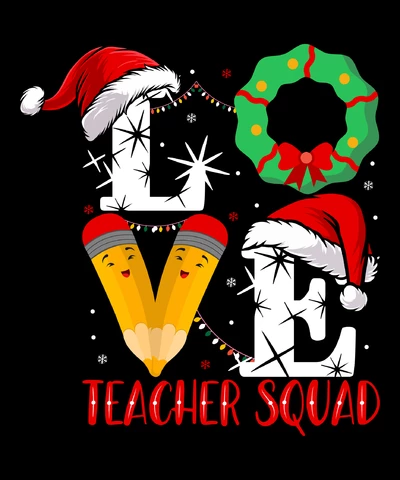 PNG,AI,EPS Amor ao esquadrão de professores no Natal
