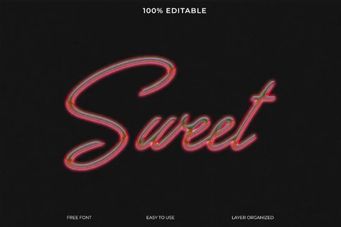PSD Sweet Font Style Text Effect