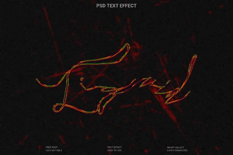 PSD Liquid Text Style Effect