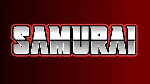 EPS,AI Silver Samurai Text Effect