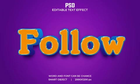 PSD Seguir efecto de texto