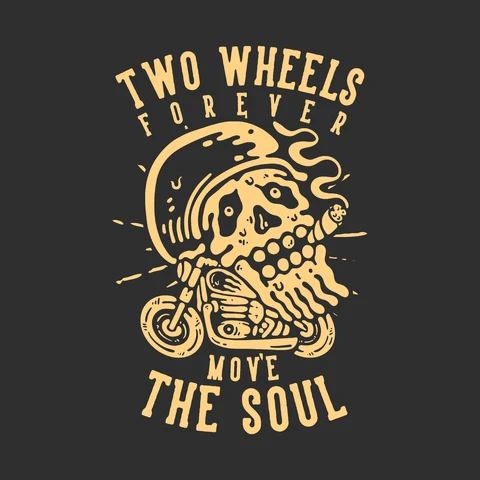 EPS,JPG Ilustracja czaszki motocykla w stylu vintage