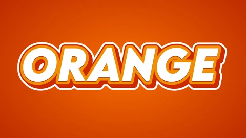 AI,EPS Effet de texte 3d orange