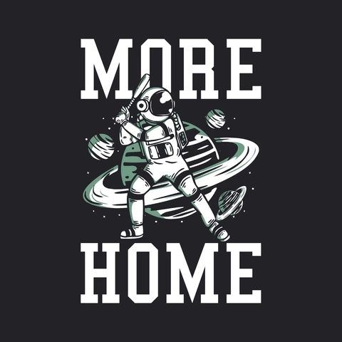 EPS,JPG Ilustración retro de béisbol espacial