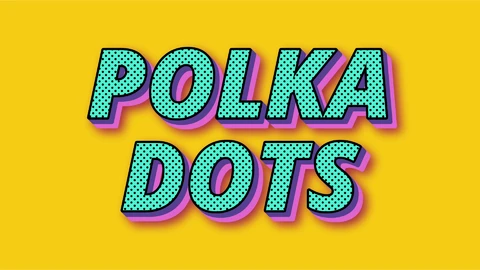 AI,EPS Effet de texte superposé rétro à pois