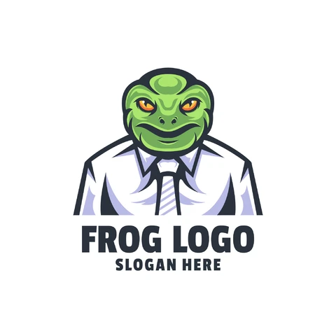 EPS,JPG Mascot Logo with Frog Character