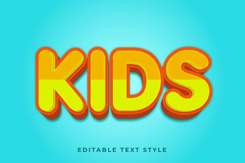 AI,EPS Effet de texte pour enfants