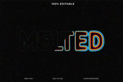 PSD Melted Font Style Effect