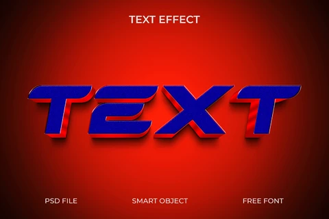PSD 3D Bold Text Effect with Shadow