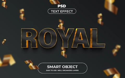 PSD Efecto de texto real dorado