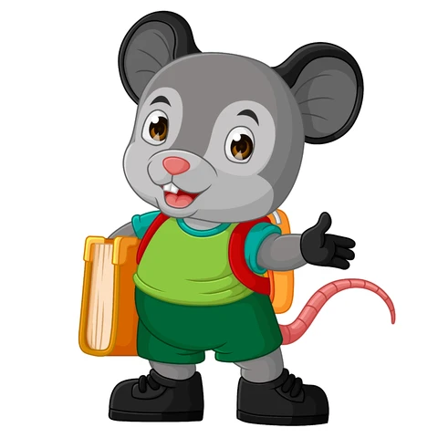 EPS,JPG Cartoon Style Mouse Character Illustration