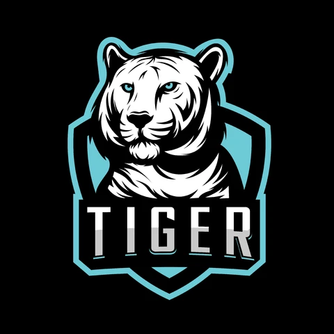 EPS,JPG Modern Mascot Logo with Tiger Illustration