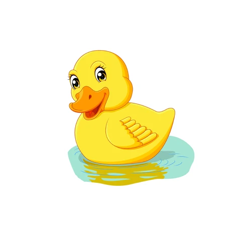 EPS,JPG Cartoon Style Rubber Duck Illustration