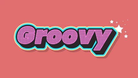 AI,EPS Effet de texte 3D groovy