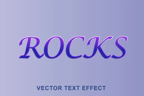 EPS Effet de style de police pour les rochers violets