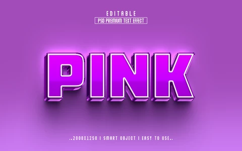 PSD Roze tekststijleffect