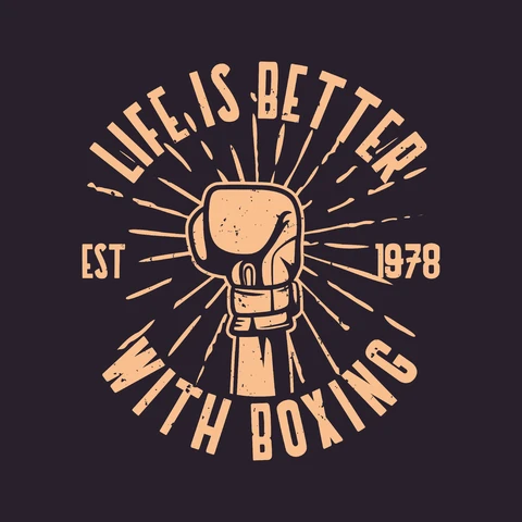 EPS,JPG Vintage Boxing Typography Design