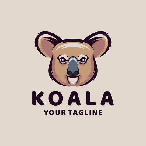 EPS,JPG Illustrative Koala Logo Design
