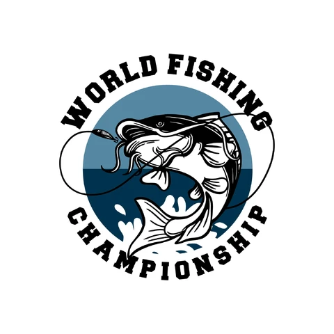 EPS,JPG Vintage Emblem for Fishing Championship