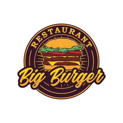 EPS,JPG Vintage Badge Logo for Burger Restaurant