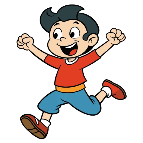 AI,JPG Cartoon Character in Playful Style