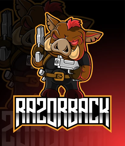 EPS,JPG Bold Mascot Logo with Stylized Text