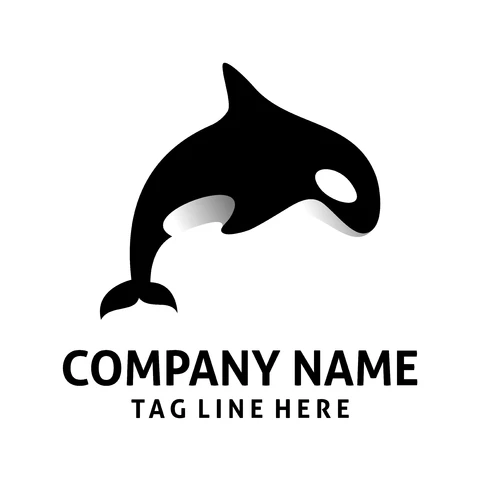 EPS,JPG Modern Minimalist Logo with Orca Design