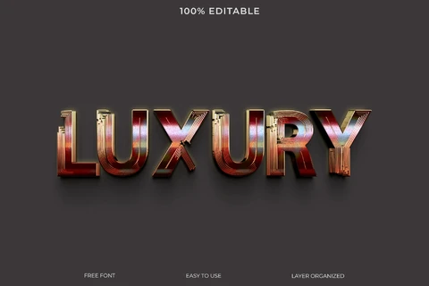PSD Effet de style de texte luxueux