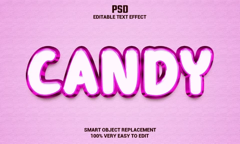 PSD Effet de texte bonbon