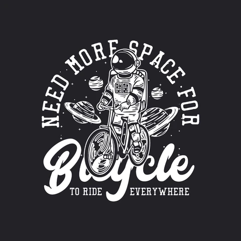 EPS,JPG Vintage Astronaut Bicycle Illustration