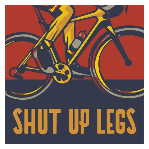 EPS,JPG Retro Cycling Illustration with Bold Text
