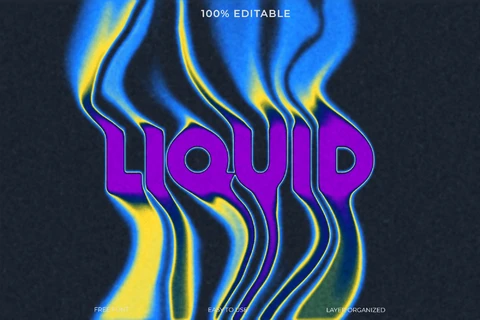 PSD Liquid Smoke Text Style Effect
