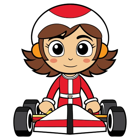 AI,JPG Ilustração de personagem de corrida de desenho animado