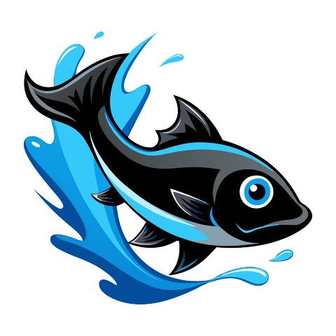 AI,JPG Modern Vector Fish Illustration