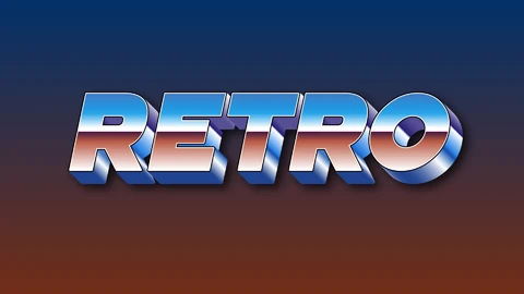 AI,EPS Efecto de texto retro